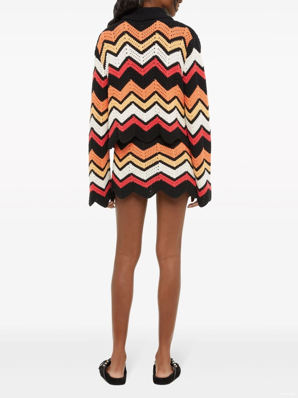 Affordable chevron Kaleidoscopic Alanui knitted Women jacket 0712